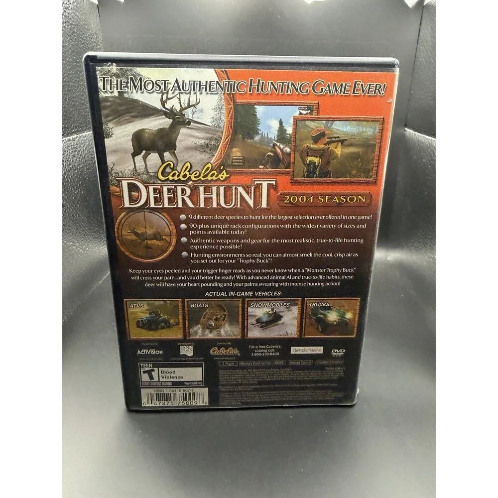 Sony PlayStation 2 PS2 Cabela's Deer Hunt 2004 Season Complete CIB, Tested, Nice